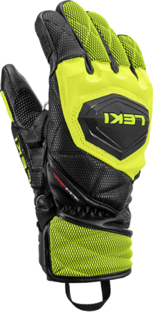 Lyžiarske rukavice Leki WCR Venom 3D Junior Black/Ice Lemon