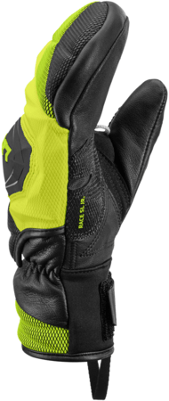 Lyžiarske rukavice Leki WCR Venom 3D Junior Mitt Black/Ice Lemon