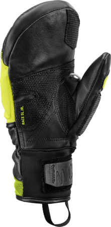 Lyžiarske rukavice Leki WCR Venom 3D Junior Mitt Black/Ice Lemon