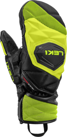 Lyžiarske rukavice Leki WCR Venom 3D Junior Mitt Black/Ice Lemon