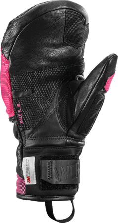 Lyžiarske rukavice Leki WCR Venom 3D Junior Mitt Black/Pink