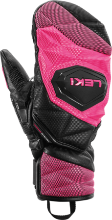 Lyžiarske rukavice Leki WCR Venom 3D Junior Mitt Black/Pink