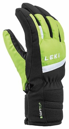 Lyžiarske rukavice Leki Max Junior Black-Lime-White