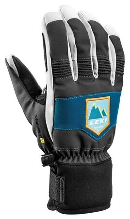 Lyžiarske rukavice Leki Patrol 3D Junior Graphite-Petrol