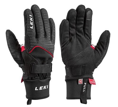 Bežecké rukavice Leki Nordic Thermo Shark black/ red 19/20