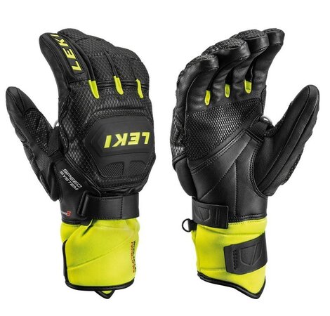 Rukavice Leki Worldcup Race Flex S Speed System Black-Ice Lemon