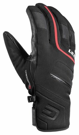 Lyžiarske rukavice Leki Falcon 3D Black-Red