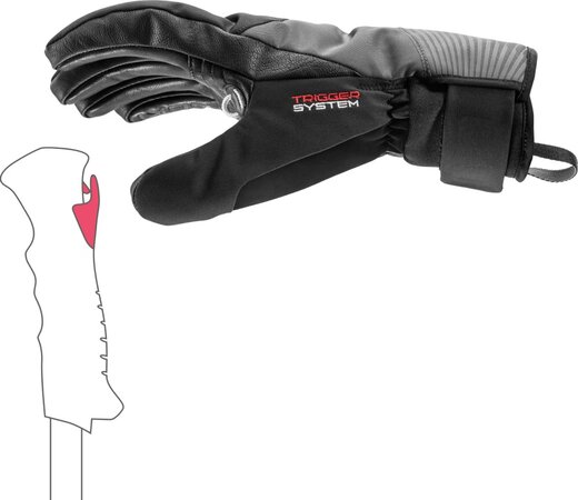 Rukavice Leki Sparrow 3D Black/Graphite