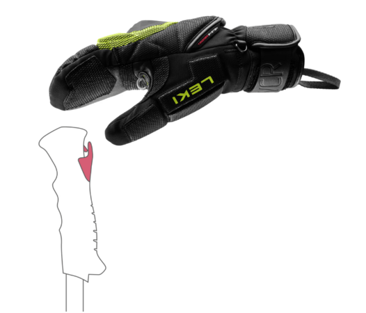 Rukavice Leki WCR Coach 3D Mitt Black/Ice Lemon Rukavice Leki WCR Coach 3D Mitt Black/Ice Lemon