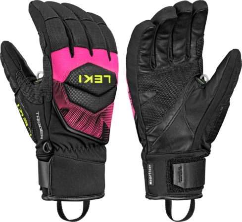 Lyžiarske rukavice Leki WCR Core TR Black/Neonpink/Neonyellow