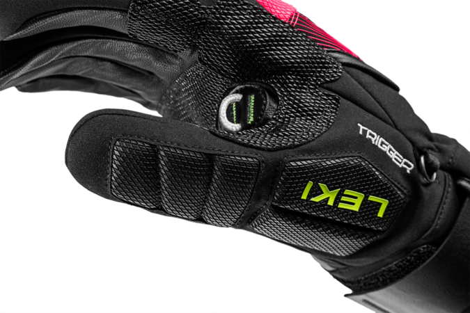 Lyžiarske rukavice Leki WCR Core TR Black/Neonpink/Neonyellow