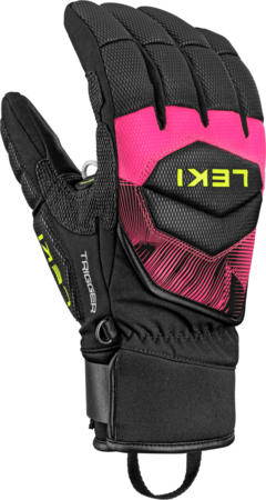 Lyžiarske rukavice Leki WCR Core TR Black/Neonpink/Neonyellow