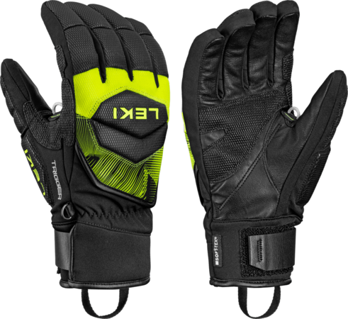 Lyžiarske rukavice Leki WCR Core TR Black/Neonyellow