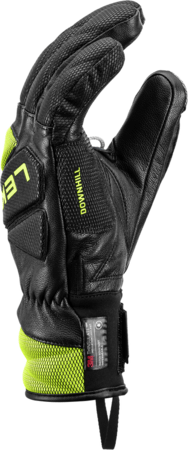 Lyžiarske rukavice Leki WCR Venom DH 3D Black/Ice Lemon