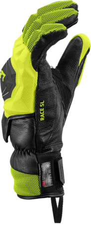 Lyžiarske rukavice Leki WCR Venom SL 3D Black/Ice Lemon