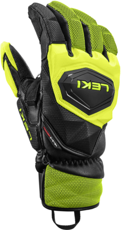 Lyžiarske rukavice Leki WCR Venom SL 3D Black/Ice Lemon