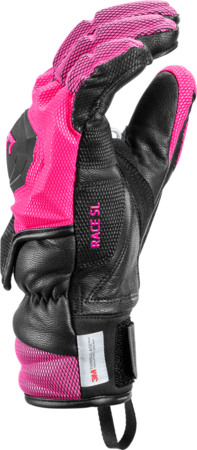 Lyžiarske rukavice Leki WCR Venom SL 3D Black/Pink