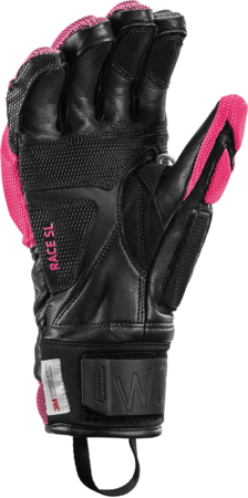 Lyžiarske rukavice Leki WCR Venom SL 3D Black/Pink