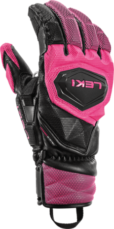 Lyžiarske rukavice Leki WCR Venom SL 3D Black/Pink