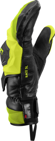 Lyžiarske rukavice Leki WCR Venom SL 3D Mitt Black/Ice Lemon