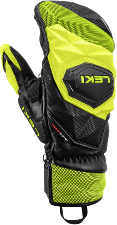 Lyžiarske rukavice Leki WCR Venom SL 3D Mitt Black/Ice Lemon