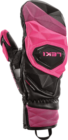 Lyžiarske rukavice Leki WCR Venom SL 3D Mitt Black/Pink