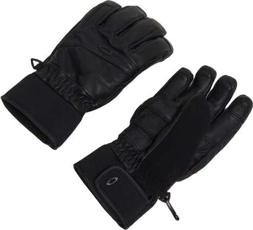 Lyžiarske rukavice Oakley W Peak Leather Gloves Blackout