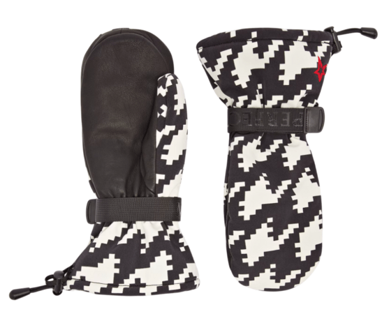 Rukavice Perfect Moment Davos Mitts Black/Snow White Houndstooth