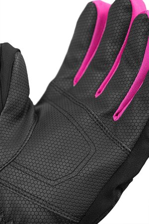 Lyžiarske rukavice Reusch Leo R-TEX® XT Black/Black Melange/Pink Glo