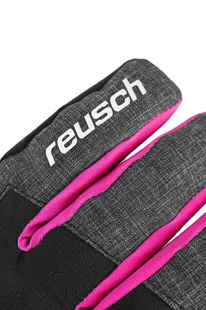 Lyžiarske rukavice Reusch Leo R-TEX® XT Black/Black Melange/Pink Glo