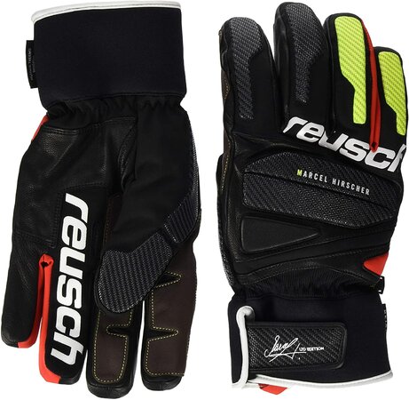 Lyžiarske rukavice Reusch Marcel Hirscher Black/Fire Red