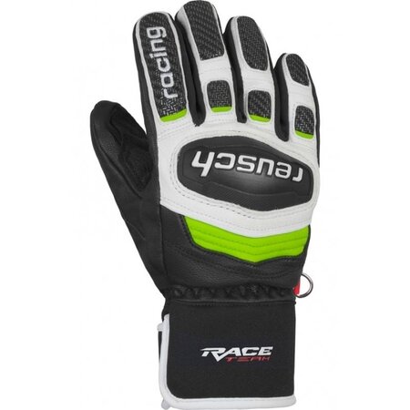 Lyžiarske rukavice Reusch Race Rec 18 SC Black/White/Neon Green