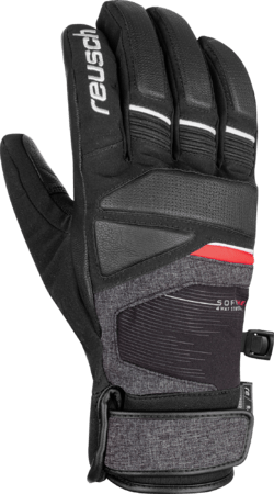 Rukavice Reusch Strom R-TEX XT Black/Black Melange/Fire Red