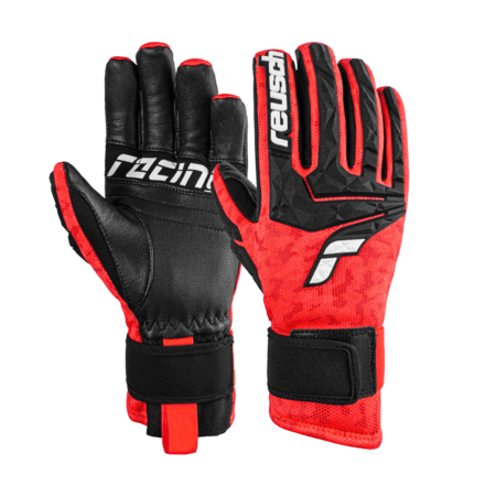 Rukavice Reusch Worldcup Warrior Neo black/Fluo red Rukavice Reusch Worldcup Warrior Neo black/Fluo red