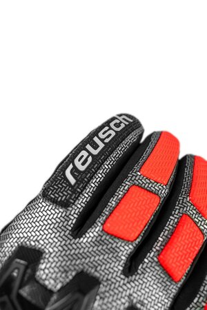 Lyžiarske rukavice Reusch Worldcup Warrior R-TEX® XT Black/Silver/Fluo Red
