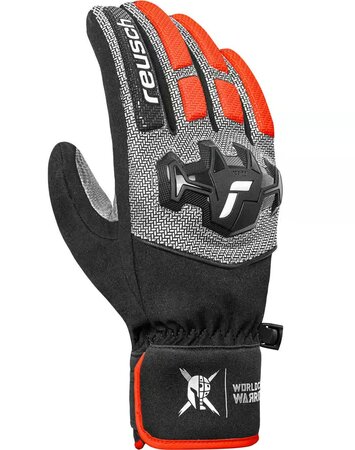Lyžiarske rukavice Reusch Worldcup Warrior R-TEX® XT Black/Silver/Fluo Red
