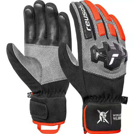 Lyžiarske rukavice Reusch Worldcup Warrior R-TEX® XT Black/Silver/Fluo Red