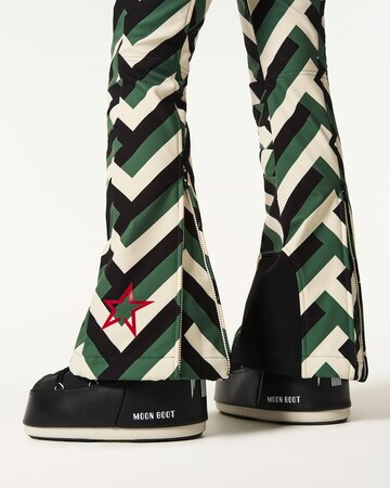 Lyžiarske nohavice Perfect Moment Aurora HW Ski Pant Waffle Print/Green