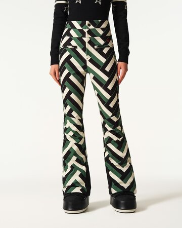Lyžiarske nohavice Perfect Moment Aurora HW Ski Pant Waffle Print/Green