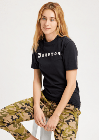 Dámske tričko Burton Horizontal Mountain Short Sleeve T-Shirt True Black