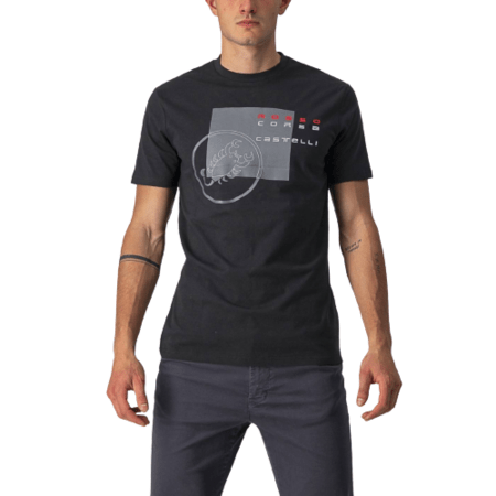 Tričko Castelli Maurizio Tee Black-Dark Gray-Red