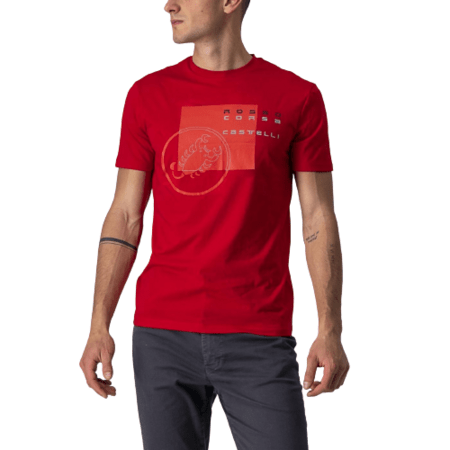 Tričko Castelli Maurizio Tee Red/Silver Gray-Black