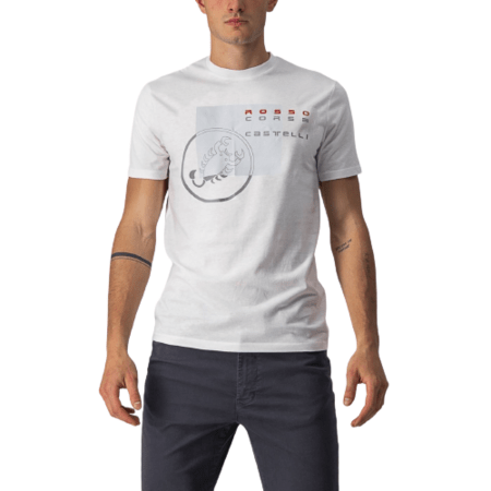 Tričko Castelli Maurizio Tee White/Silver Gray-Red