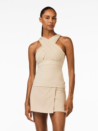 Tričko Goldbergh Art Tank Top White Sand