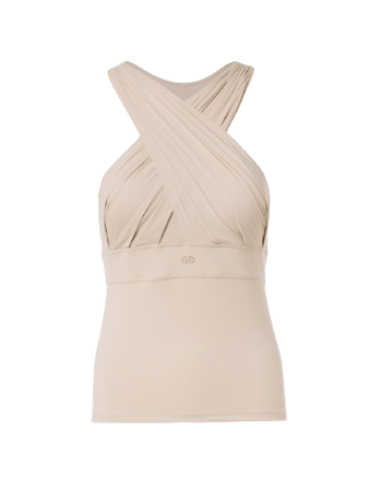 Tričko Goldbergh Art Tank Top White Sand