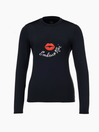 Tričko Goldbergh Bisou Long Sleeve Tee Black Tričko Goldbergh Bisou Long Sleeve Tee Black