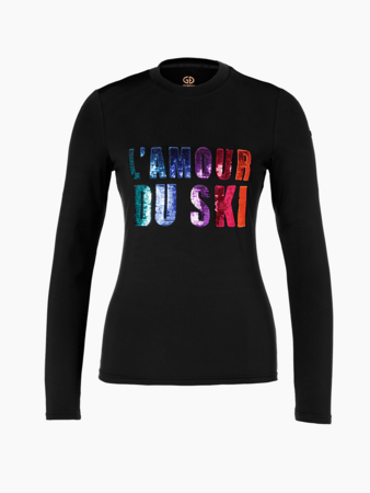 Tričko Goldbergh Le Coeur Long Sleeve Tee Black Tričko Goldbergh Le Coeur Long Sleeve Tee Black