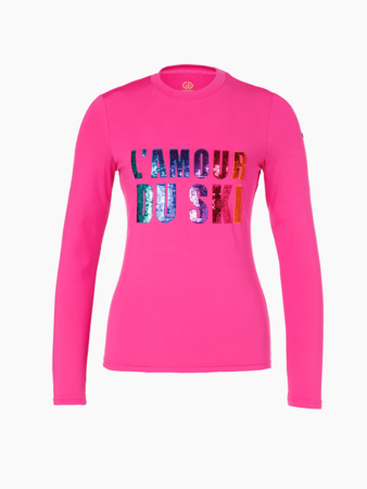Tričko Goldbergh Le Coeur Long Sleeve Tee Passion Pink Tričko Goldbergh Le Coeur Long Sleeve Tee Passion Pink