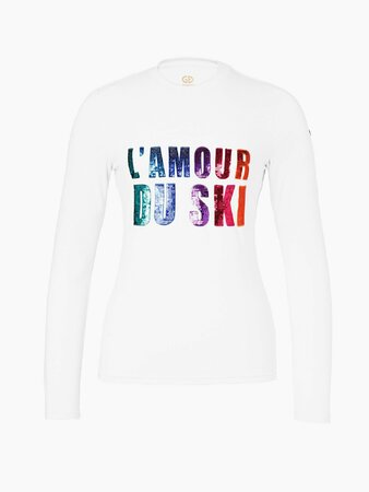 Tričko Goldbergh Le Coeur Long Sleeve Tee White Tričko Goldbergh Le Coeur Long Sleeve Tee White