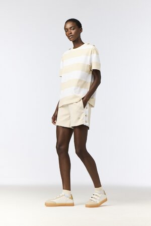 Tričko Goldbergh Lido Short Sleeve Top Champange/White